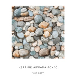 [FC040208016855] ARWANA 1813 GREY RUSTIC KW 1 40X40
